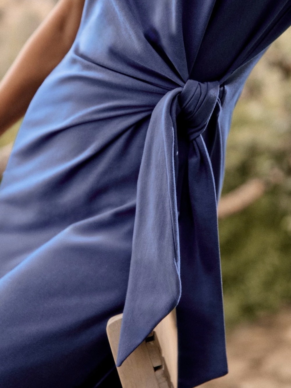 Sezane Pippa Dress Washed Blue - Size XL - Picture 2 of 4